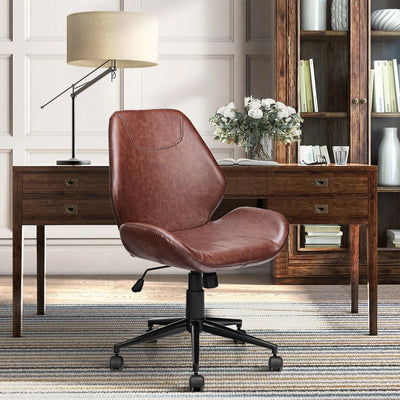 360° Rotation U-shaped Leather Office Chair with Adjustable Height