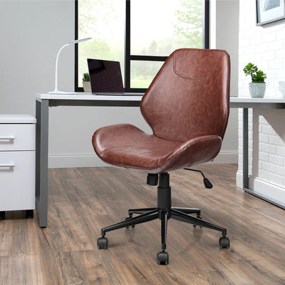 360° Rotation U-shaped Leather Office Chair with Adjustable Height