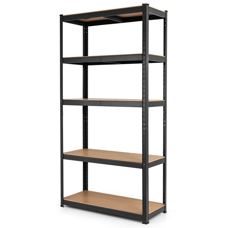 35.5 x 71 Inch Adjustable 5-Layer 2000 lbs Capacity Tool Shelf--Black