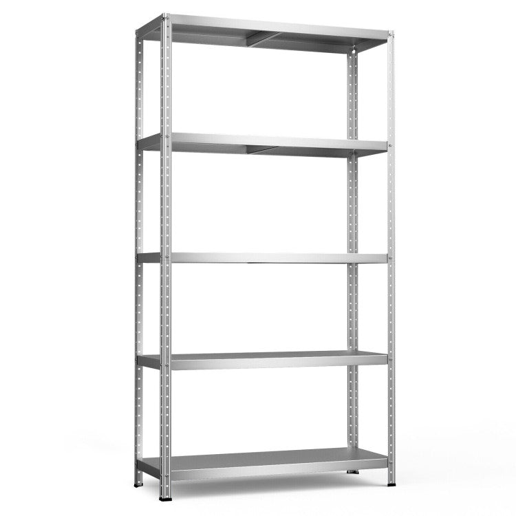 5-Tier Metal Utility Storage Rack for Free Combination--Silver