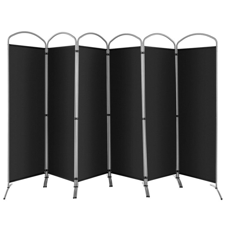 6 Feet 6-Panels Freestanding Folding Privacy Screen