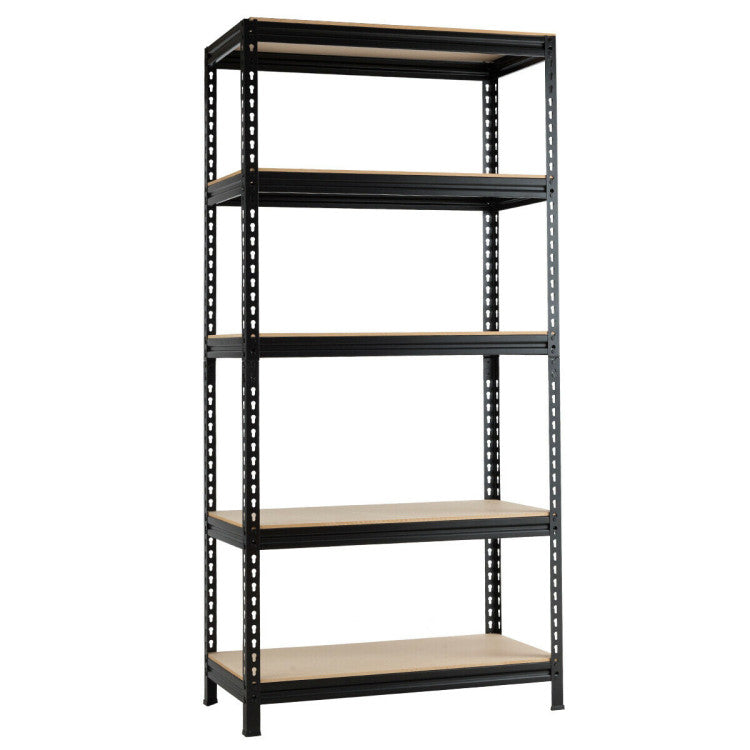 5-Tier Steel Storage Shelve for Home Office Garage--Black