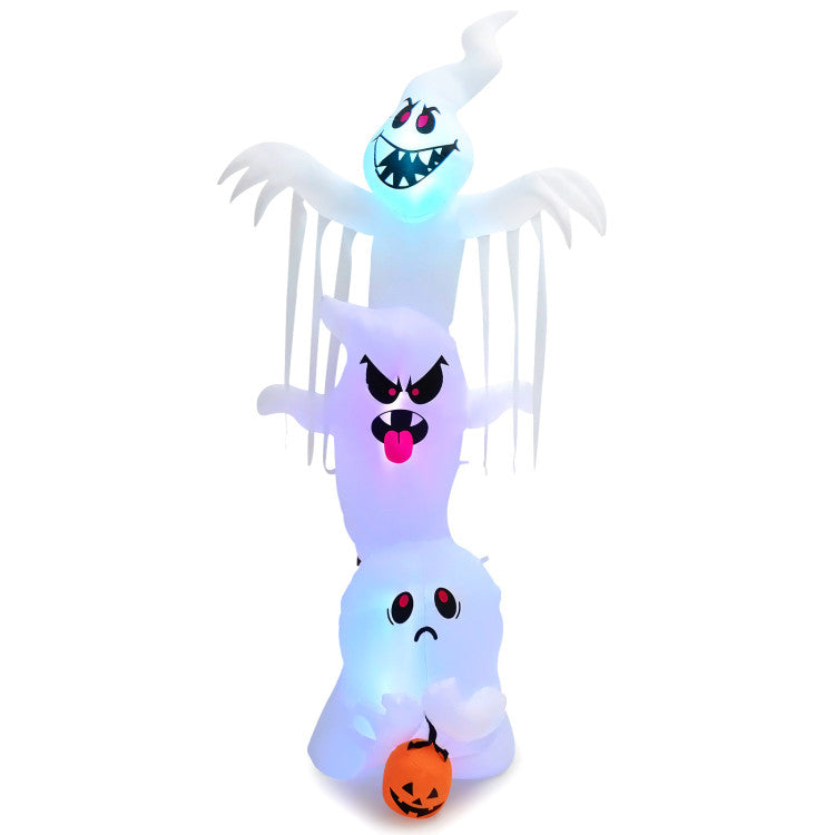 6 Feet Halloween Inflatable Ghost Quick Blow up Halloween Decor with LED Lights