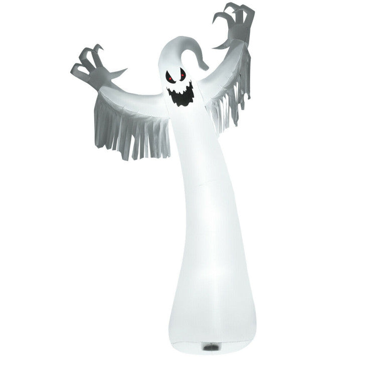 12 Feet Halloween Inflatable Spooky Ghost with Blower and LED Lights