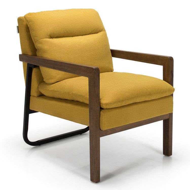 Single Sofa Chair with Extra-Thick Padded Backrest