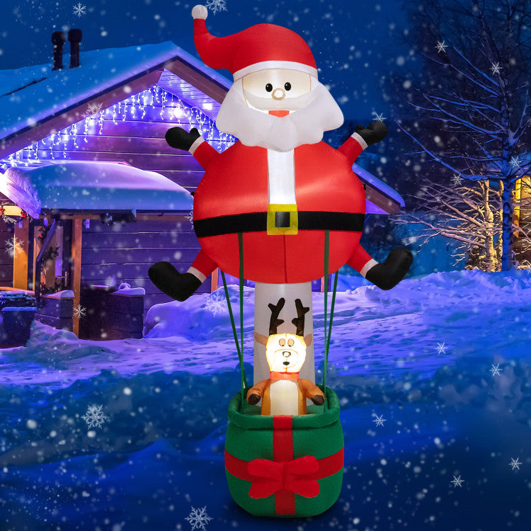 8 Feet Inflatable Santa Claus and Reindeer