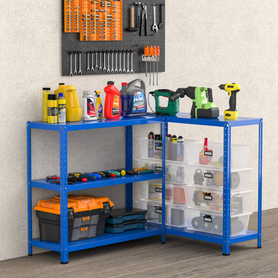 5-Tier Metal Utility Storage Rack for Free Combination--Blue