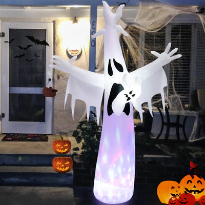 8 Feet Halloween Inflatable Ghost with LED and Waterproof Blower