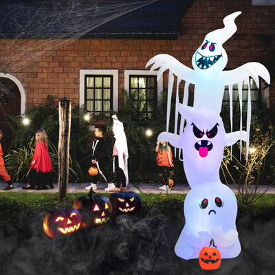 6 Feet Halloween Inflatable Ghost Quick Blow up Halloween Decor with LED Lights