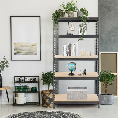 5-Tier Steel Storage Shelve for Home Office Garage--Gray