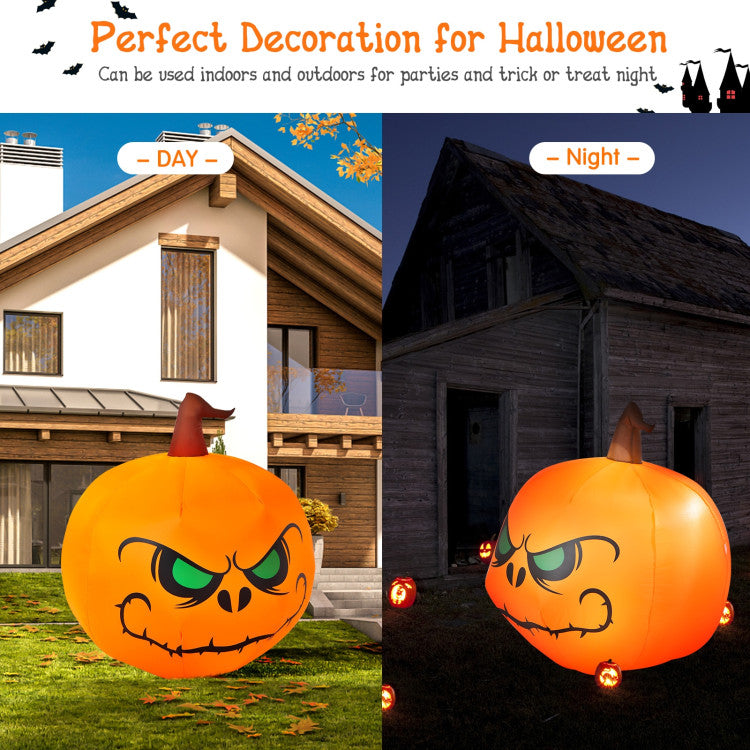 4 Feet Halloween Inflatable Pumpkin with Build-in LED Light