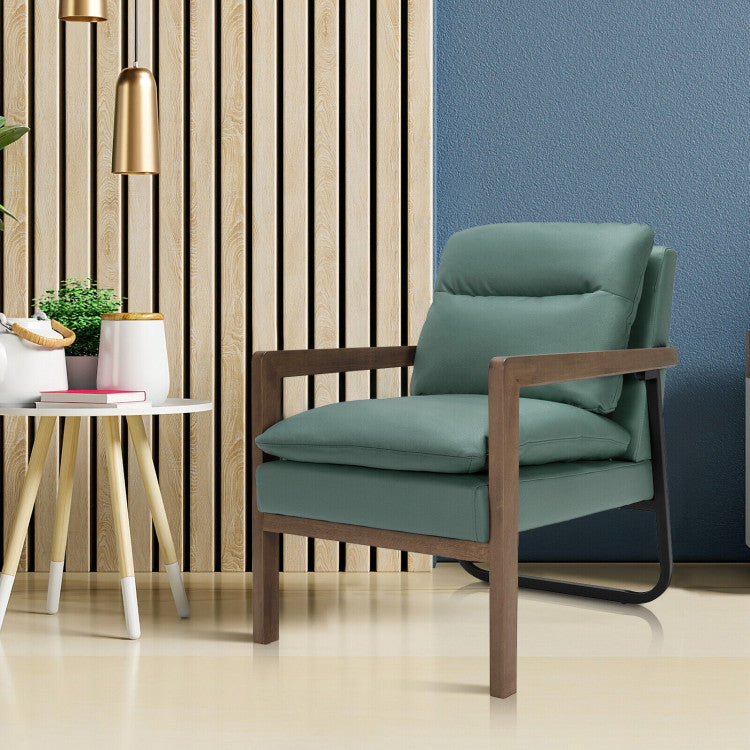 Single Sofa Chair with Extra-Thick Padded Backrest