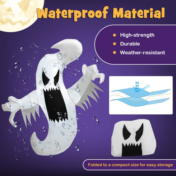 Inflatable Halloween Hanging Ghost Decoration with Built-in LED Lights