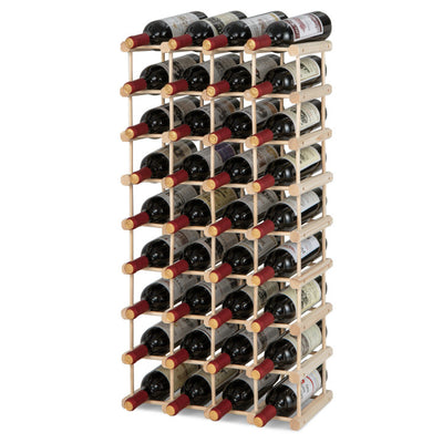 36-Bottle Wooden Wine Rack for Wine Cellar