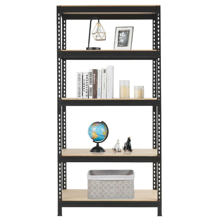 5-Tier Steel Storage Shelve for Home Office Garage--Black