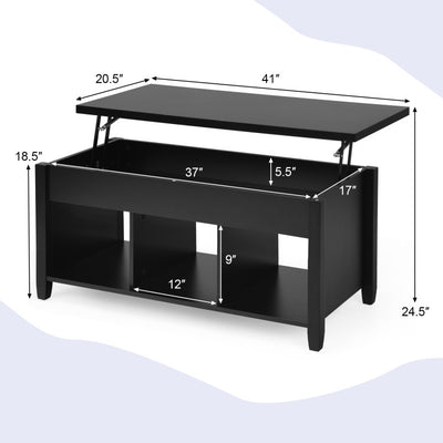 Lift Top Coffee Table with Hidden Storage Compartment