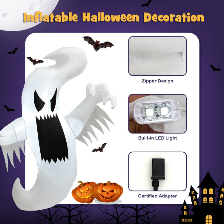 Inflatable Halloween Hanging Ghost Decoration with Built-in LED Lights