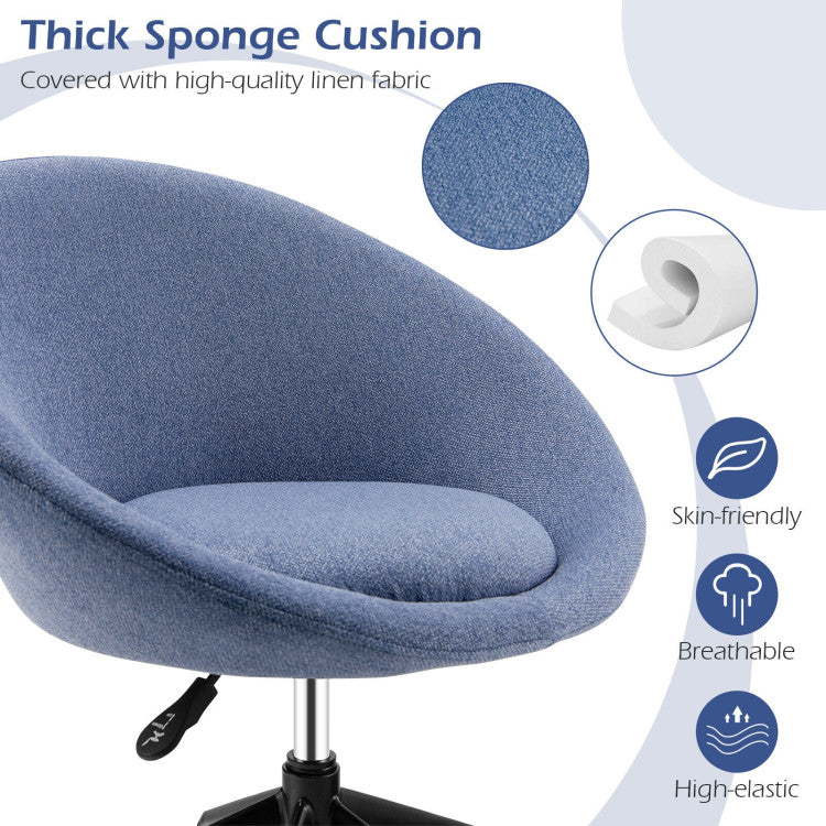 Adjustable Swivel Accent Chair with Round Back