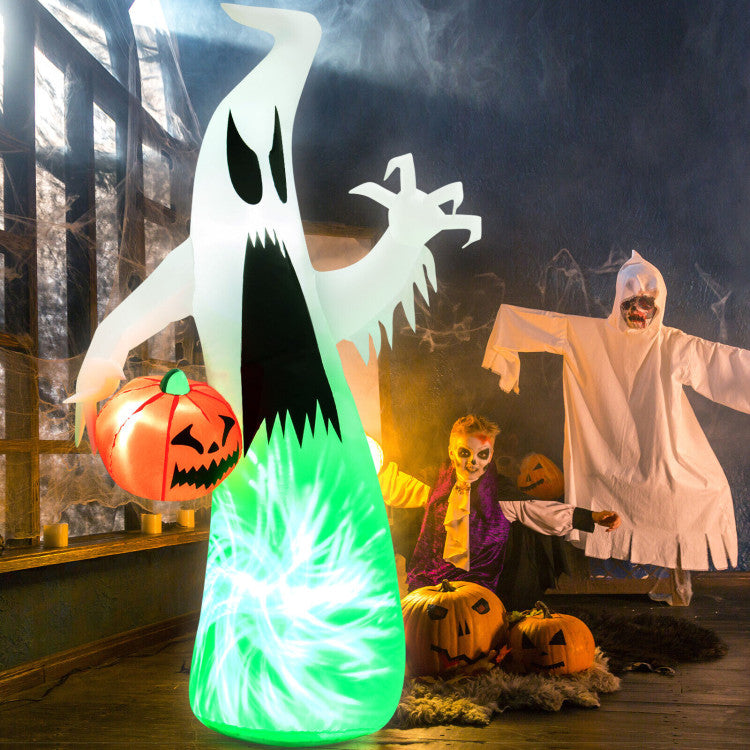 6 Feet Halloween Inflatable Ghost with Built-in LED and Blower