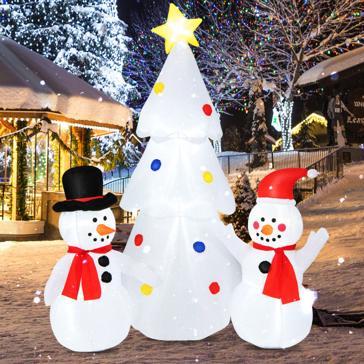 6 Feet Inflatable Christmas Tree with Snowman