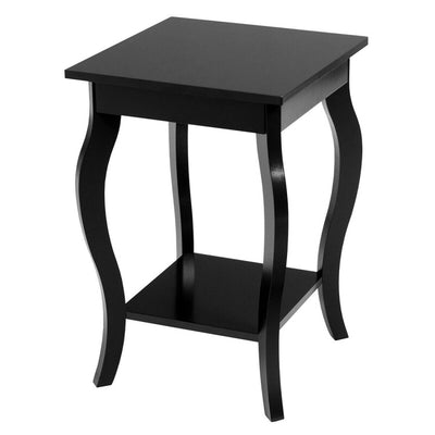 Set of 2 Side Table End Table Night Stand with Shelf