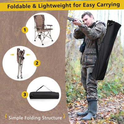 Portable Camping Chair with 400 LBS Metal Frame and Anti-Slip Feet