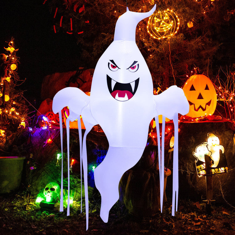 5 Feet Tall Halloween Inflatable Hanging Ghost Decoration with LED Light