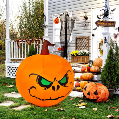 4 Feet Halloween Inflatable Pumpkin with Build-in LED Light