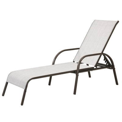 Adjustable Patio Chaise Folding Lounge Chair with Backrest