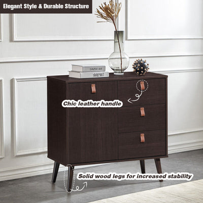 3-drawer Sideboard Storage Display Cabinet