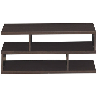 3-Tier Rectangular Modern Coffee Table with Storage Shelf