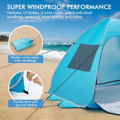 Automatic Pop-up Beach Tent with Carrying Bag