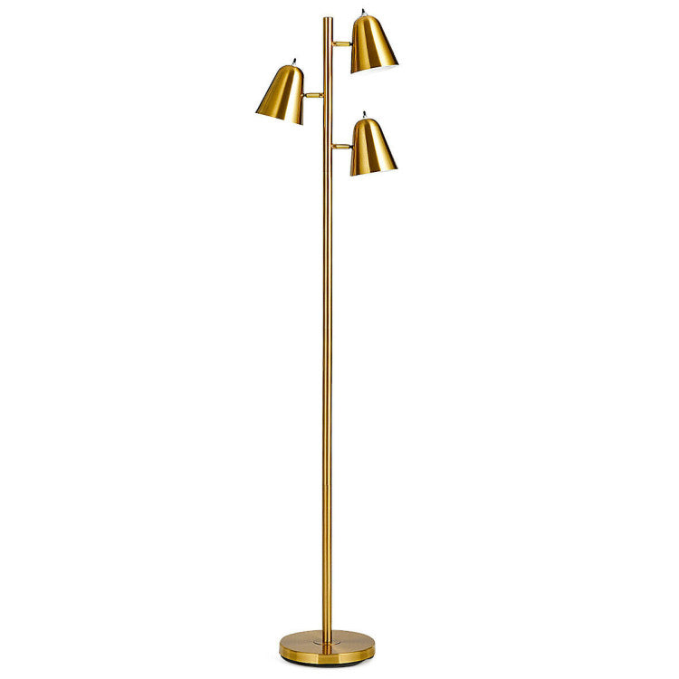 64 Inch 3-Light LED Floor Lamp Reading Light for Living Room Bedroom