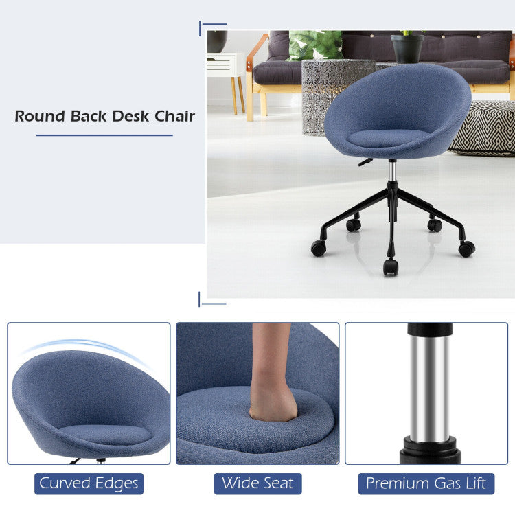 Adjustable Swivel Accent Chair with Round Back