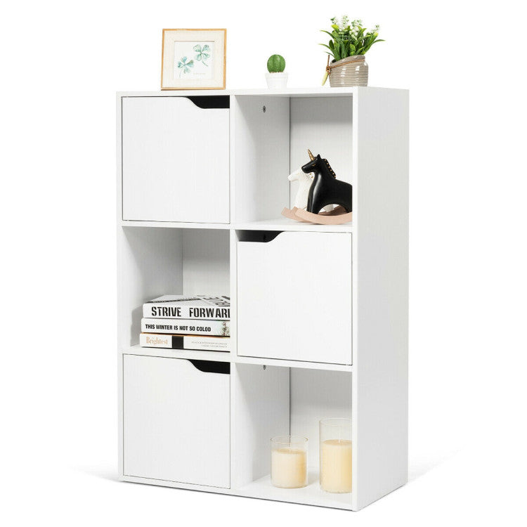 6 Cubes Wood Storage Shelves Organization