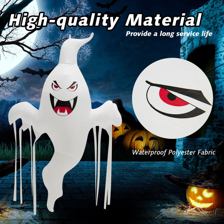 5 Feet Tall Halloween Inflatable Hanging Ghost Decoration with LED Light