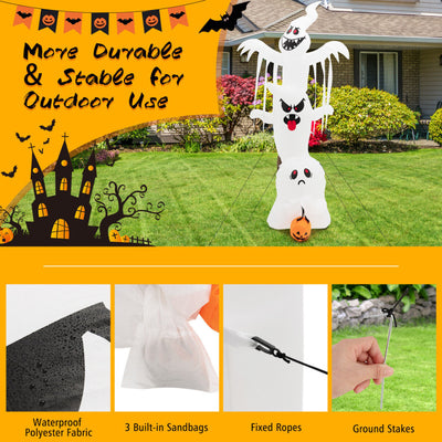 6 Feet Halloween Inflatable Ghost Quick Blow up Halloween Decor with LED Lights