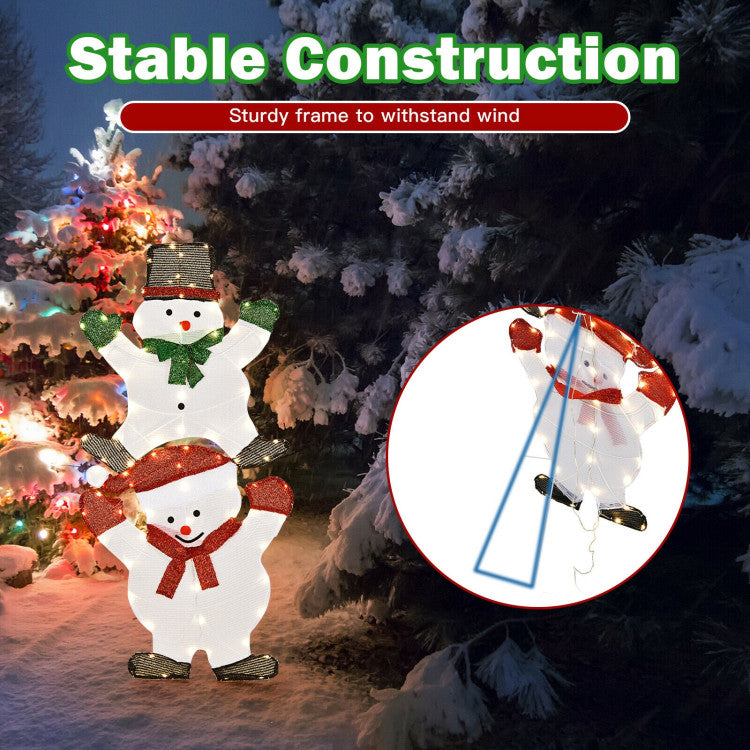 54 Inch Snowman Xmas Decorations with UL Certified Plug