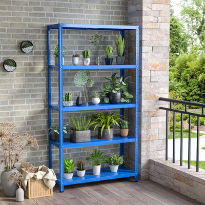 5-Tier Metal Utility Storage Rack for Free Combination--Blue