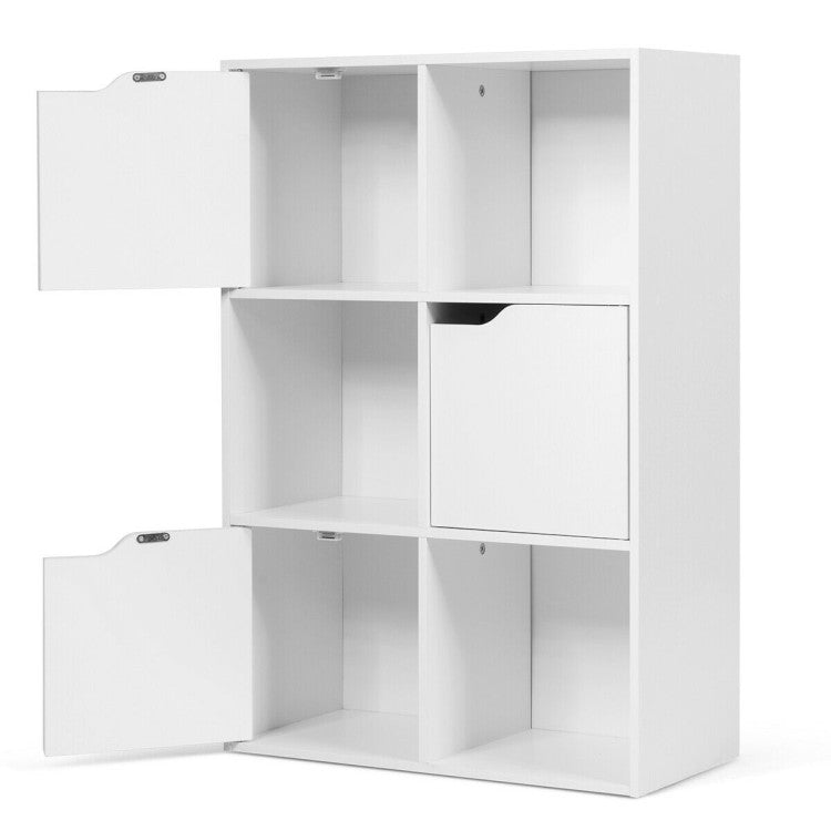 6 Cubes Wood Storage Shelves Organization