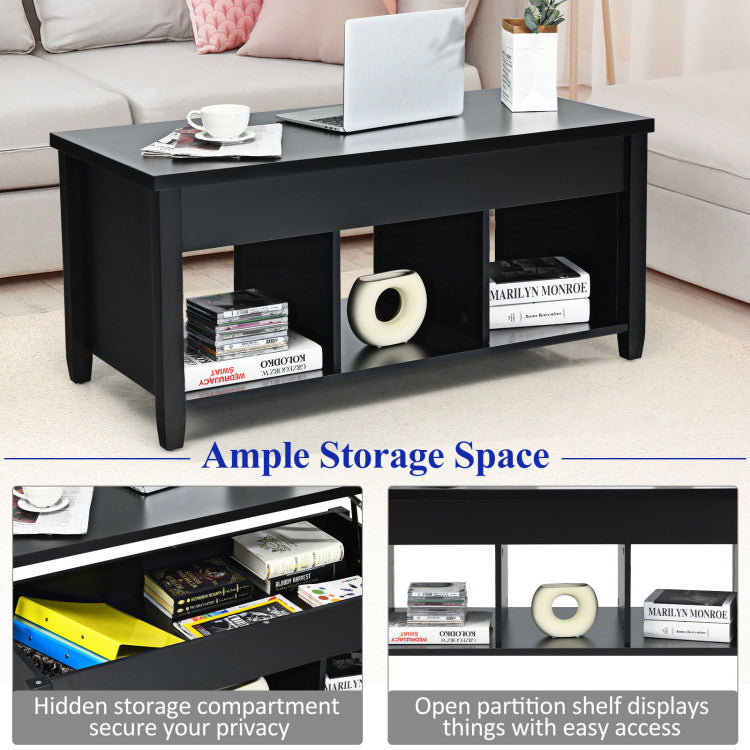 Lift Top Coffee Table with Hidden Storage Compartment