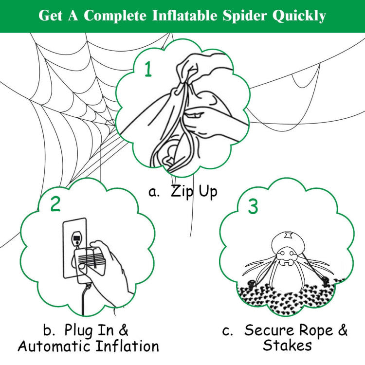 6 Feet Halloween Inflatable Blow-Up Spider