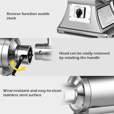 Heavy Duty 1.5HP 1100W 550LB/h Commercial Grade Meat Grinder