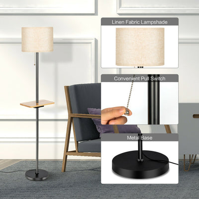 Modern Floor Lamp with Tray Table