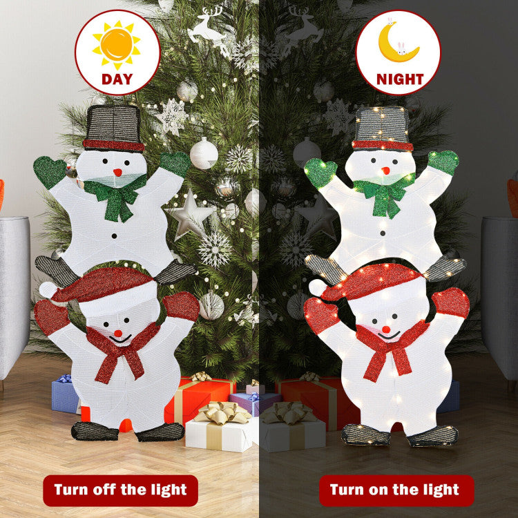 54 Inch Snowman Xmas Decorations with UL Certified Plug