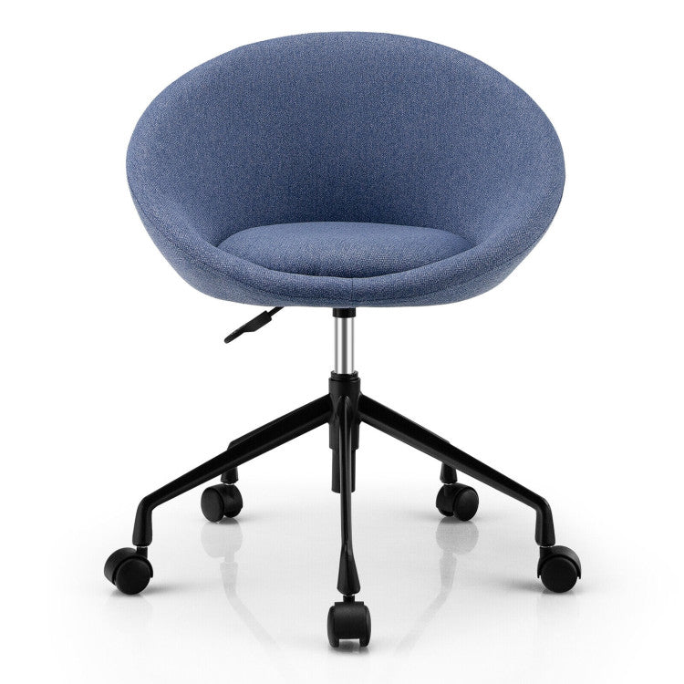 Adjustable Swivel Accent Chair with Round Back