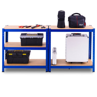 Adjust 30 x60 Inch 5 Level Garage Tool Shelf Storage--Blue