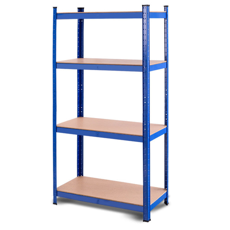 Adjustable Heavy Duty 4 Level Garage Tool Shelf Storage--Blue