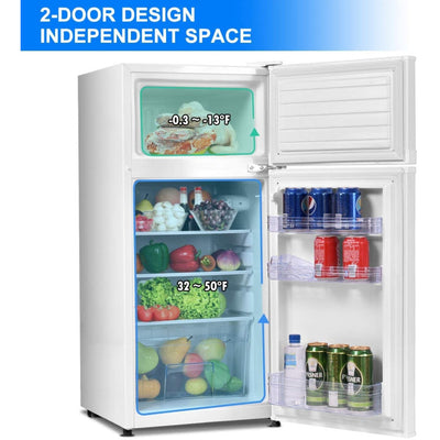 2 Doors Cold-rolled Sheet Compact Refrigerator