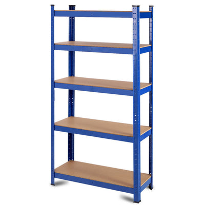 Adjust 30 x60 Inch 5 Level Garage Tool Shelf Storage--Blue